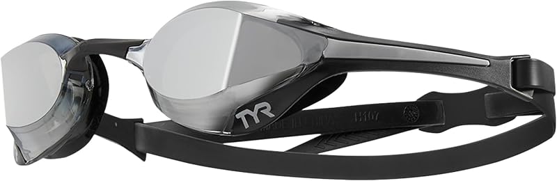 Adult Tracer-X RZR Goggles - Low Profile Racing Swim Eyewear | Ultra-Low Profile Hydrodynamics | 180° Wide HD Lenses | Durafit Silicone Gaskets | 5 Removable Nosebridges