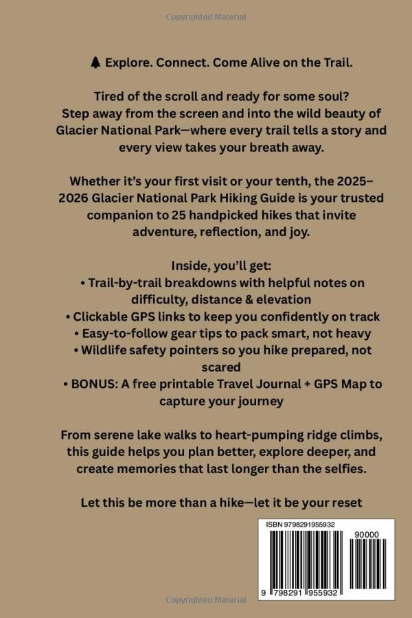 GLACIER NATIONAL PARK HIKING GUIDE: The 25 Adventure-Ready Routes with Gear Tips and Wildlife Notes 2025-2026 image 3