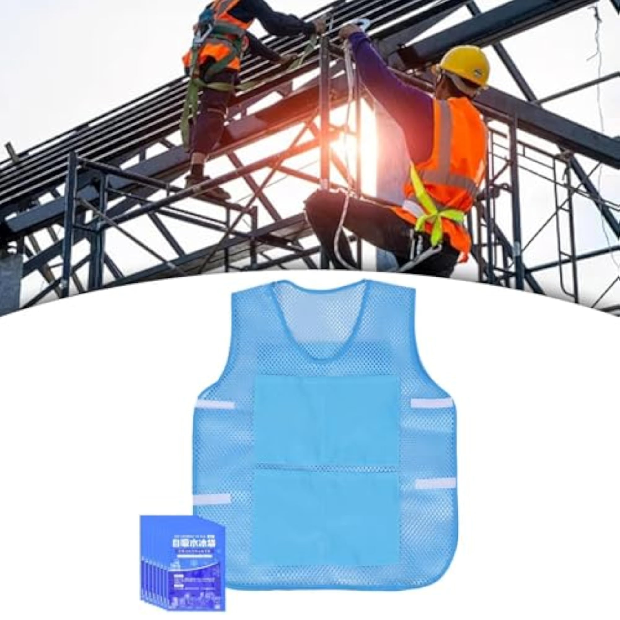 Summer Cooling Vest with 8 Ice Packs