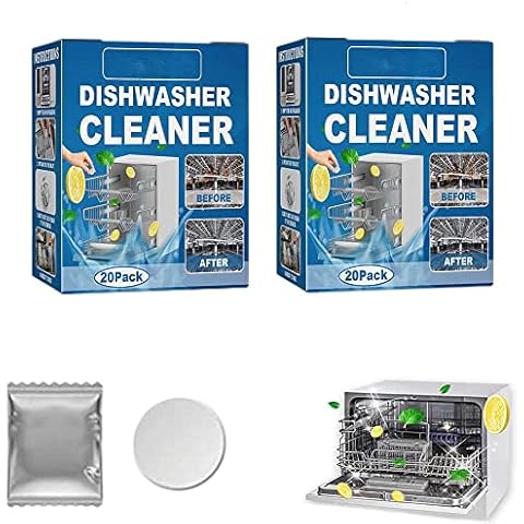 Fuugu Dishwasher Tablets, Fuugu Dishwasher Cleaning Tablets, Fuugu highly efficient Dishwasher Cleaner for Kitchen Tableware Care (2 Boxes) Cover