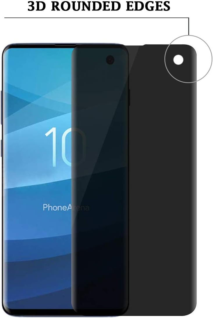 Arrivly Privacy Screen Protector for Samsung S10+ Screen Protector Anti-Spy TPU Galaxy S10 Plus Screen Protector Privacy Film [Case Compatible] [Easy Installation] [Not Tempered Glass]