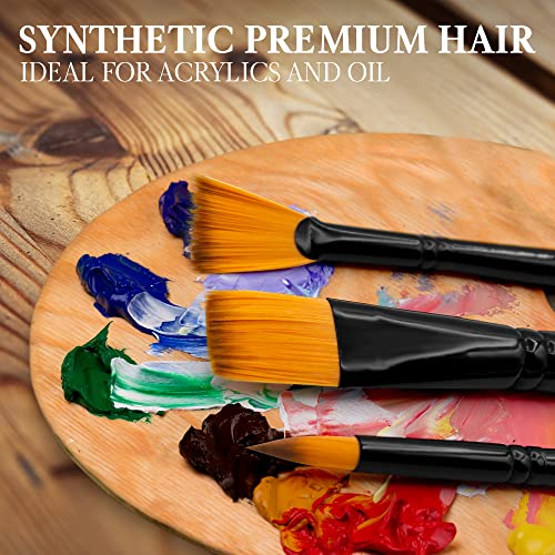 Pinturale Arts Set of 12 Acrylic Paint Brushes Professional | Acrylic & Oil Masters | Oil Painting Brushes | Handmade Paint Brush Set for Acrylic Painting by Pinturale Arts - Image 4