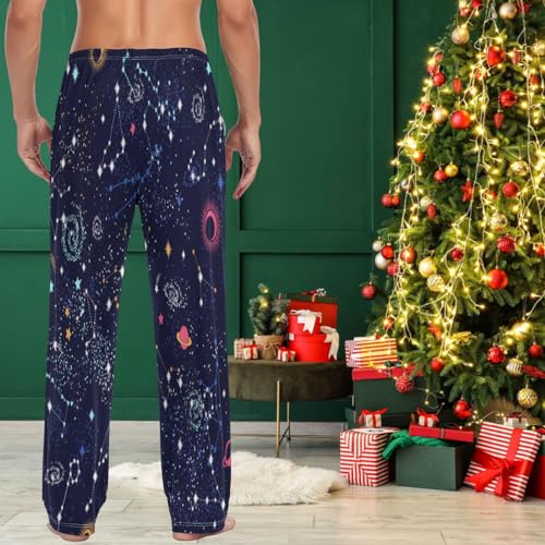 visesunny Cotton Pajama Bottoms for Men Lightweight Casual Sweatpants Soft Lounge Pant Pjs with Pockets4