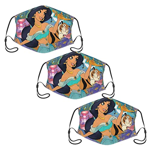 Disney Aladdin Moments - Paquete de 3 fundas faciales para hombres y mujeres para deportes al aire libre, motor/ciclismo, pañales calentadores de cuello para adultos, lavables y reutilizables
