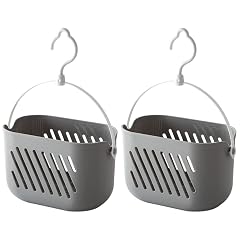 DOITOOL Hanging Shower Caddy Plastic Shower Basket with Hook Portable Small Hanging Organizer for Bathroom Kitchen Storage 10X5X10