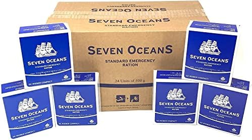 Seven Oceans Emergency Food Ration Biscuits - Camping (500g (1 Pack - 9 Bars))