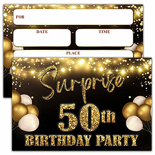Cartes d'invitation pour 50e anniversaire au design élégant pour une fête réussie