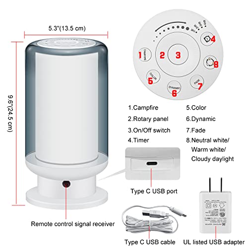 Hongut Led Table Lamp With Color Changing, Dimmable Bedside Lamps With Remote, Usb Charging Bedroom Lamps For Nightstand Kids Living Room, White #TOP5