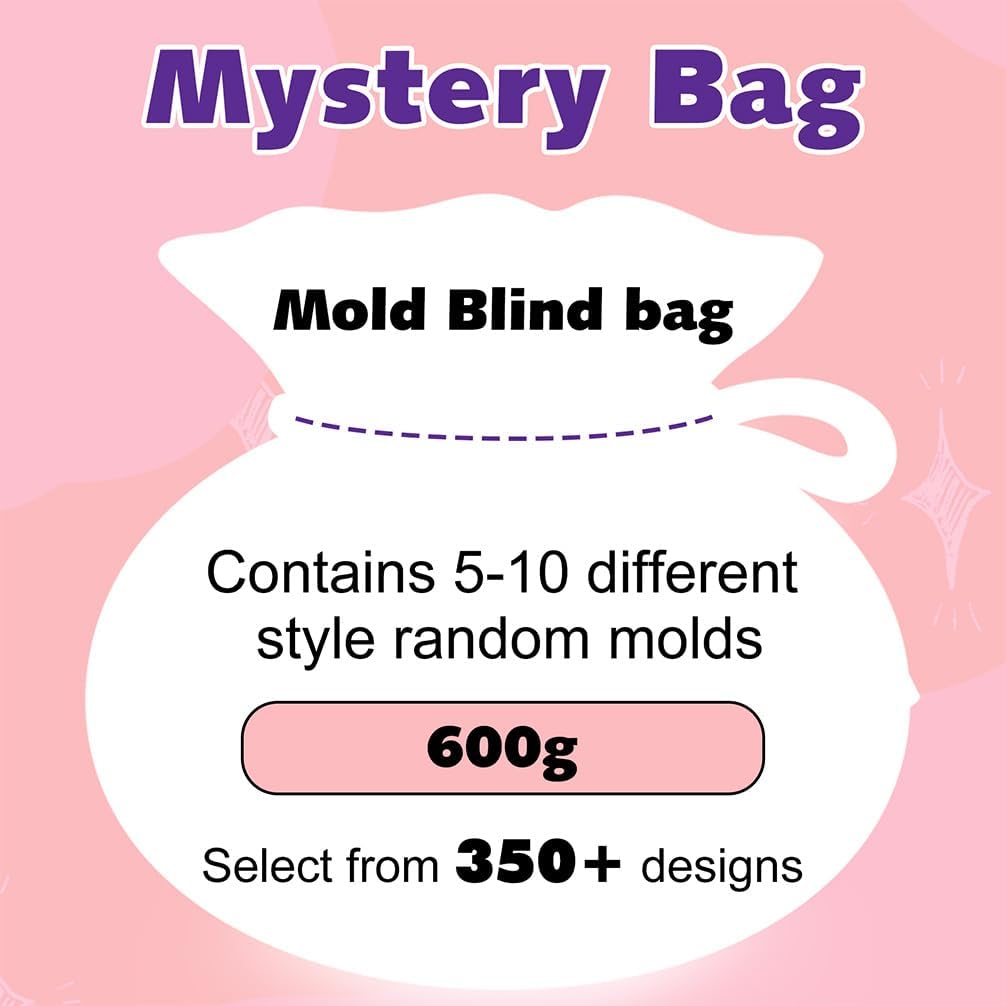 FUNSHOWCASE Resin Mold Mystery Box 5–10pcs Grab Bag for Crafts 600g