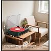 VINYLSLINK Bluetooth Record Player, Vintage Turntable with Treble & Bass Adjustment, Built-in Stereo Speakers, 3-Speed (33/45/78 RPM), Belt Drive, Auto Stop, RCA/AUX/Headphone Jack, Green