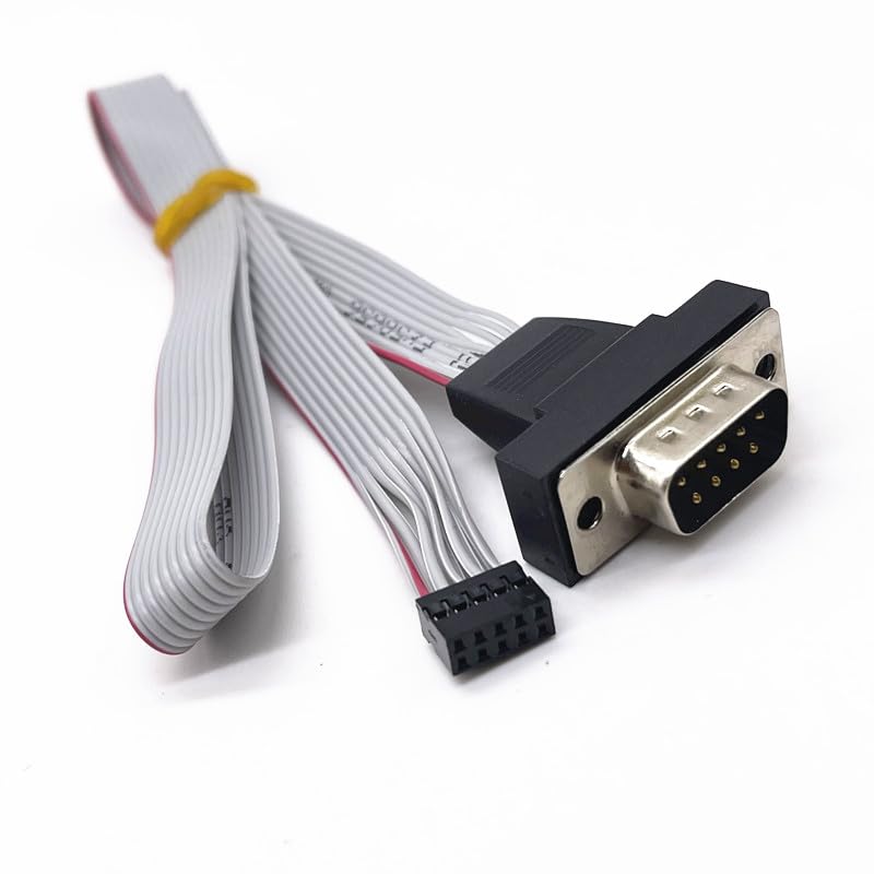 Wiring Connecting Terminals - 500mm DB9pin Motherboard rs232 COM Port with D-Sub to 2x5 pin 10pin for Dupont 2.0mm Cable - (Style: A)