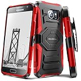 Evocel Galaxy S7 [New Generation] Rugged Holster Dual Layer Case [Kickstand][Belt Swivel Clip] For Samsung Galaxy S7 (2016 Release) - Retail Packaging, Red (EVO-SAMS7-XX03)