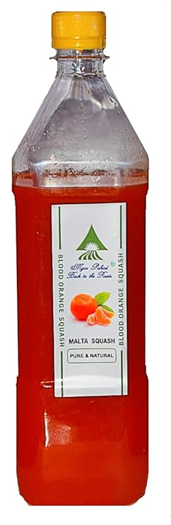 Myor Pahad's Natures Nectar Malta Squash ( Blood Orange ) 900 ml Pet Jar Bottle 100% Natural from Uttarakhand / Uttaranchal