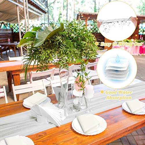 100 Pcs 2 Ply Cocktail Napkin Disposable Soft Napkins For Dinner Wedding Party Birthday Bridal Anniversary Reception, 13 X 16 Inches (White,100 Pcs) #TOP5