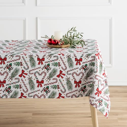 MINT DECO Nappe anti-taches 100 % coton doux 140 x 140