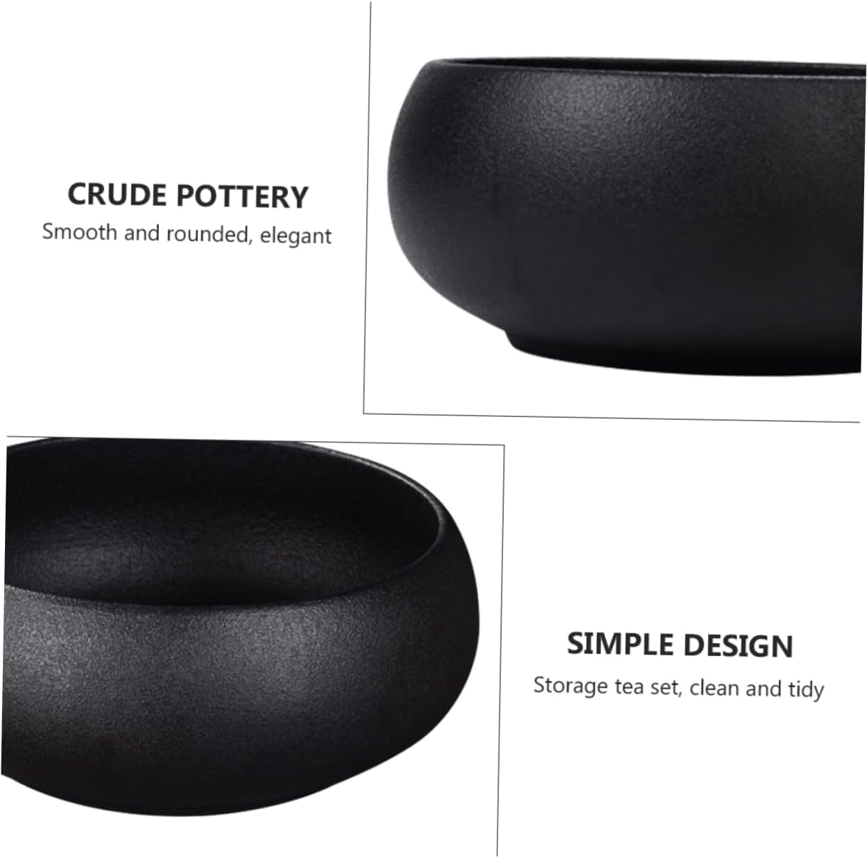 Healifty Black Tea Wash Bowl Traditional Chinese Tea Ceremony Accessory with Teaware Home and Travel Gift