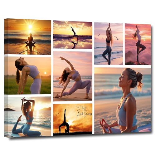 TLZKHTS Collage Canvas Prints with Your Photos Framed Personalized 9