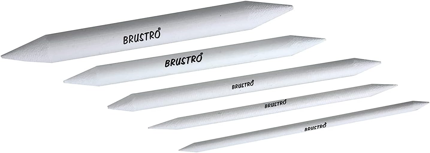 BRUSTRO kneadable Art Eraser Pack of 6 with Blending Stump Set