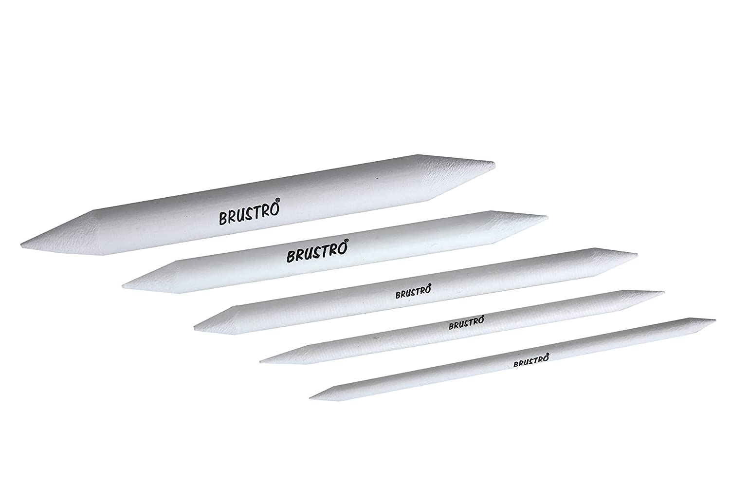 Brustro Woodless Charcoal Pencil Set of 6 (3 Soft, 2 Medium, 1 Hard) with Blending Stump Set and 2 kneadable erasers 3