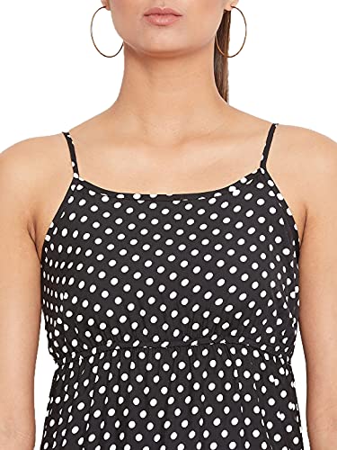 Image of Fashion Fly Girls Polka Dot Printed Strappy Layered Dress