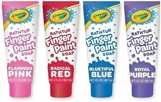 Crayola Bathtub Fingerpaint 4 Color Variety Pack, 3 Ounce Tubes (Radical Red, Flamingo Pink, Bluetiful Blue and Royal Purple)