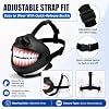 Bozal de sonrisa para perros, bozal divertido con dientes para Halloween (12.2 pulgadas-M, dientes) 6