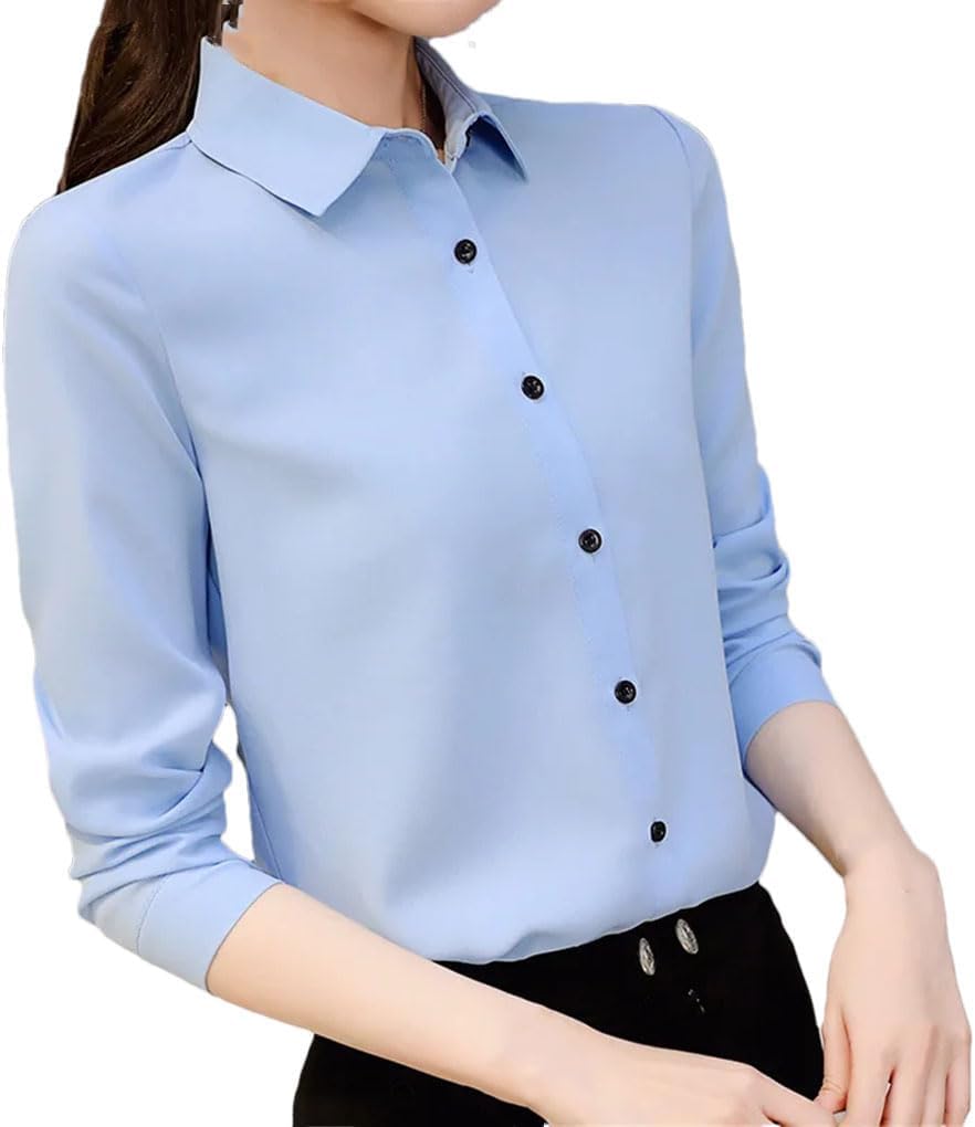Women Long Sleeve Shirts Office Lady Slim Style Blouses Woman Casual Blouse Tops
