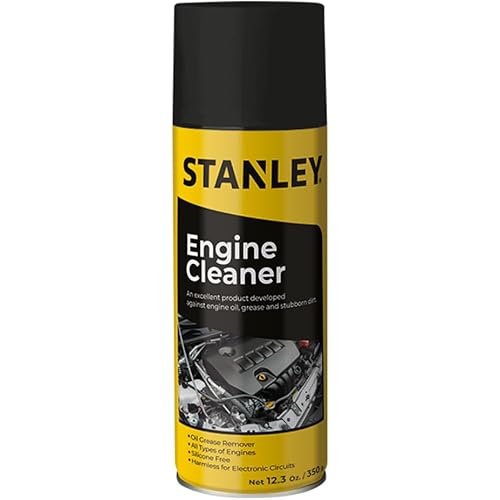 STANLEY Engine Cleaner - Heavy Duty Automotive Degreaser Spray, Removes Brake Fluid, Grease & Oil Deposits, Non-Corrosive - 12 oz, 1 Pack