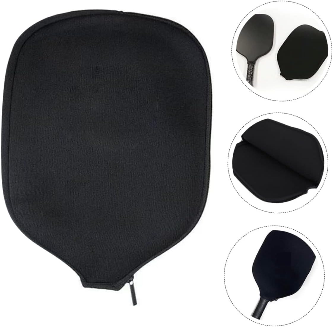 SUPVOX 2pcs Pickle Racket Cover Protect Zipper Neoprene Material