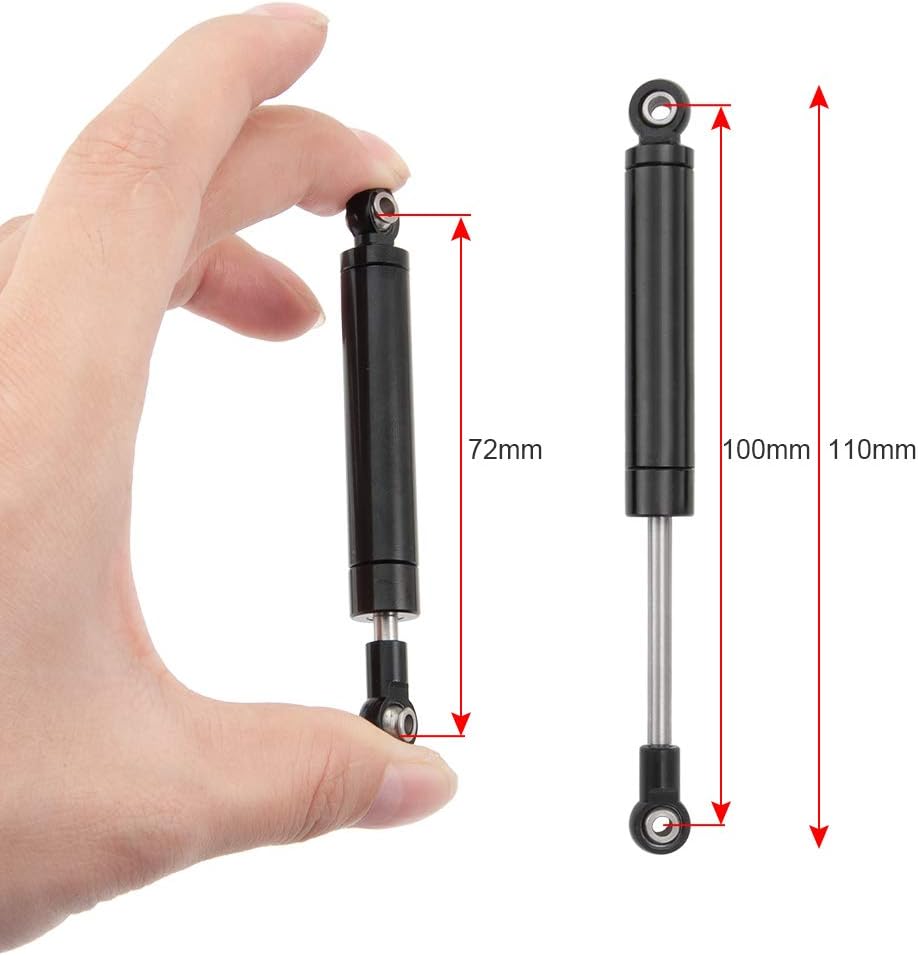 RCLions 4pcs RC Shock Absorber Damper 100mm Internal Spring for 1/10 RC Crawler Car TRX4 SCX10 D90 Upgrade Parts (100mm)