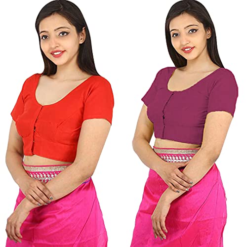 Image of Namita Women's Rubia Cotton Solid Half Sleeve Blouse