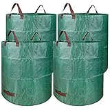 Garden Waste Bags,4 Pack 72 Gallons Large Reusable Yard Leaf Bags,Yard Patio Landscaping Bags, Lawn Pool Waste Bin and Trash Container
