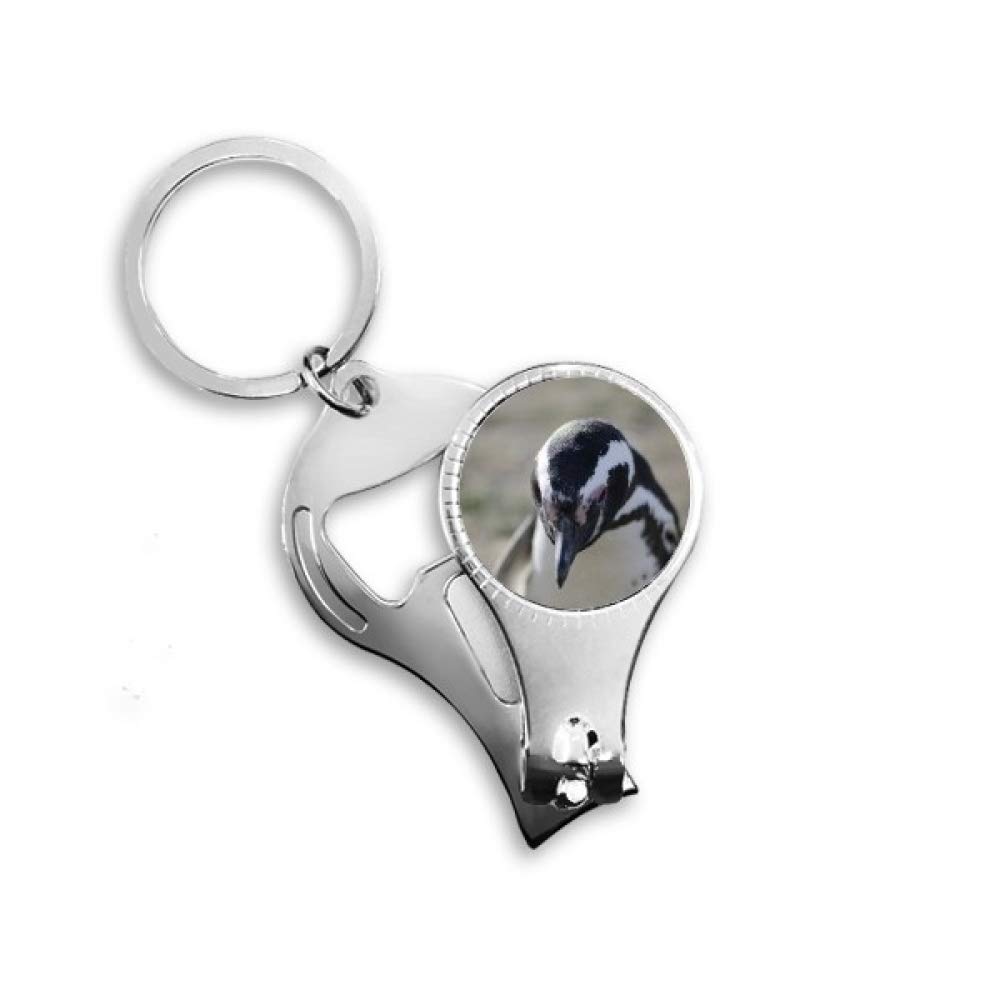 Décapsuleur porte-clés pingouin mignon avec coupe-ongles intégré