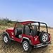 Shadeidea Sun Shade for Jeep Wrangler TJ 1997-2006 Sunshade Top Front - Cherry Red Mesh Screen Cover UV Blocker with Grab Bag Storage Pouch-10 Year Lasting