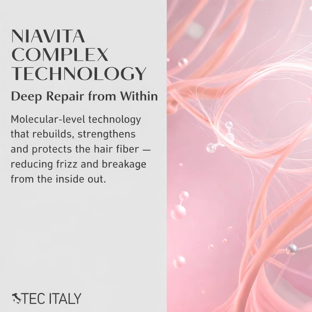 Tec Italy Riparatore Deep Repair Hair Mask – Protein Treatment for Damaged, Dry & Split Ends – Strengthens & Restores – 4.22 fl oz | Intensive Repair, Stronger Hair, Deep Hydration, Soft & Smooth, Salon Quality