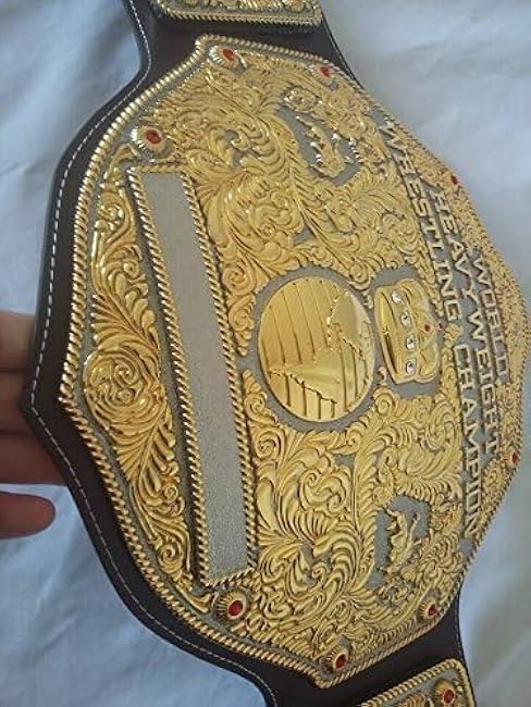 Big Gold Championship Title Belt Replica, Add Your Name Plate, 2 Days Production Time, 7 lbs.