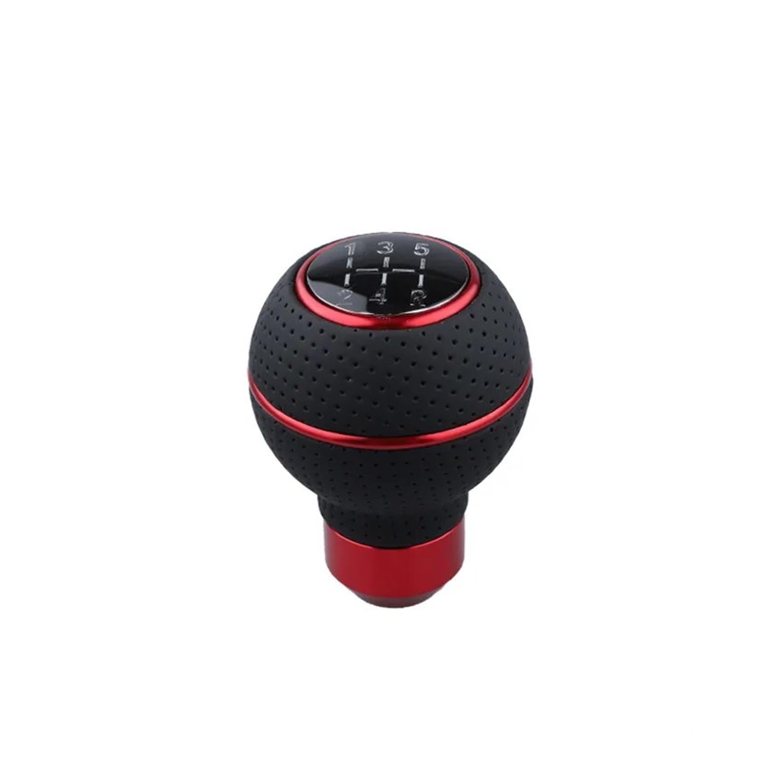 Htvtkrfgrl Black Red Shift Knob For Universal Leather Stylish