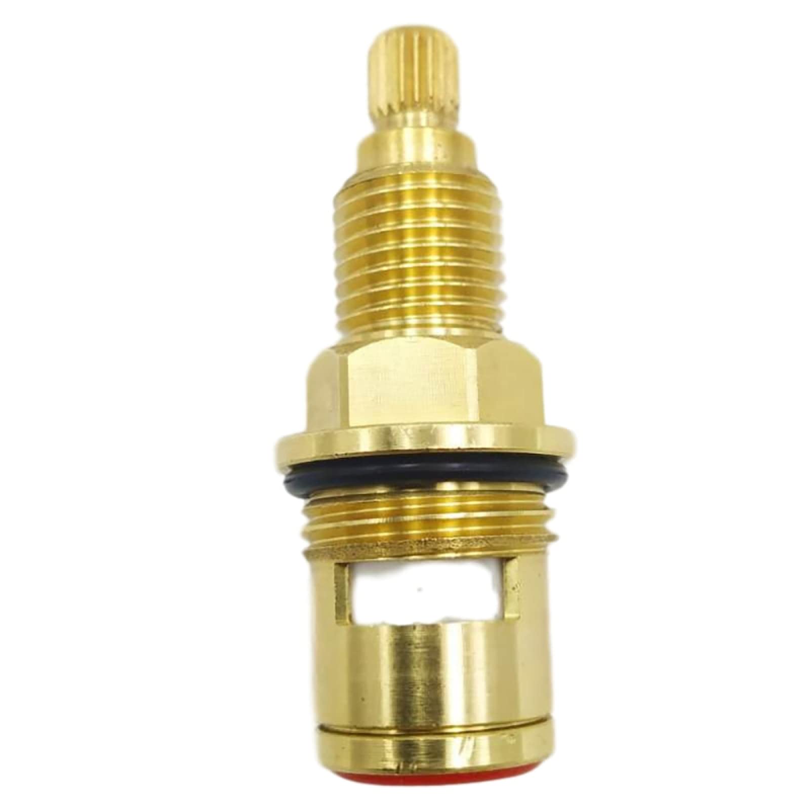 Ouhbndeaz 3 Faucet Cartridge Replacement Tap Cartridges Replacement Brass Ceramic Stem Disc Cartridge Faucet Valve Quarter Turn Inner 1(3)