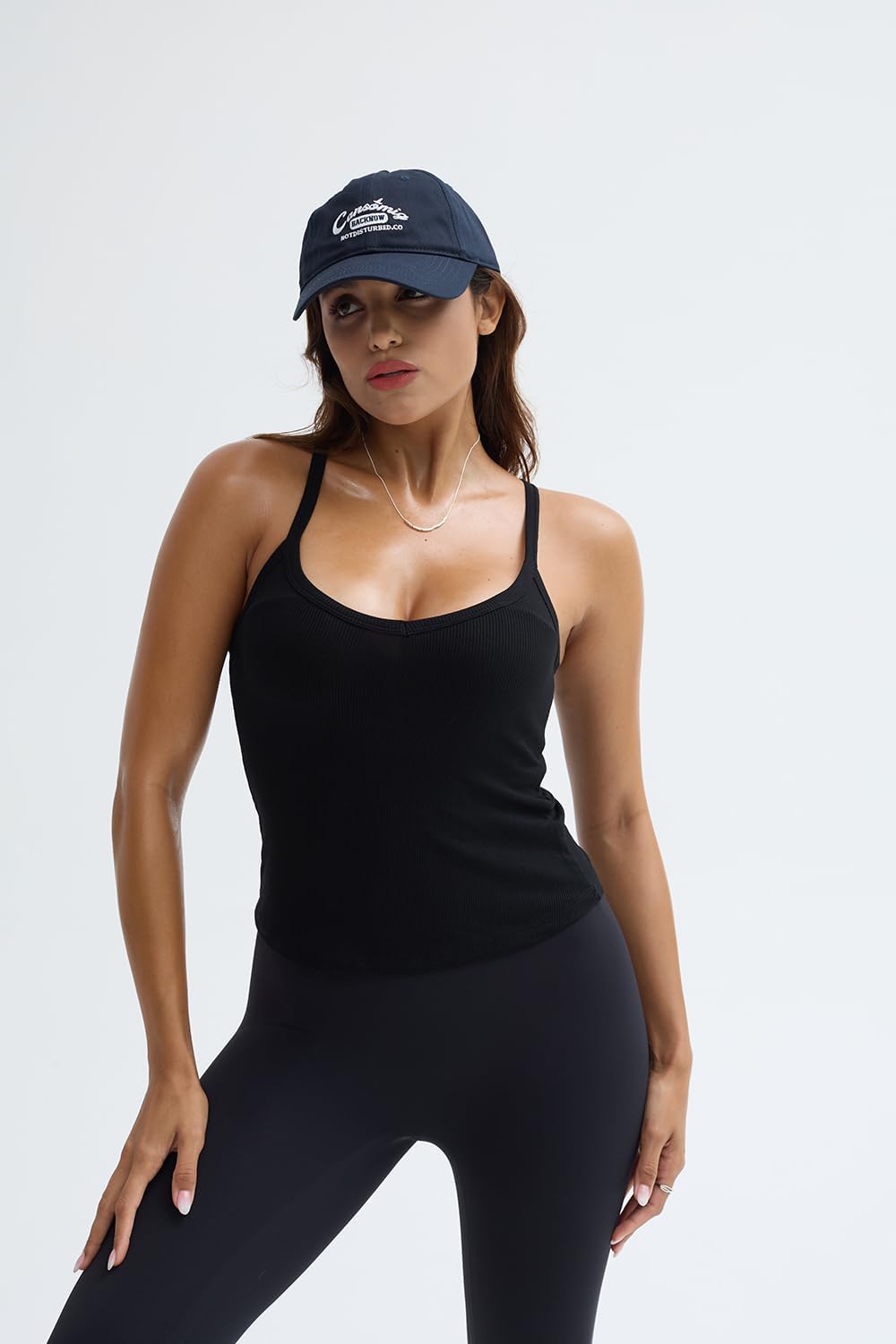 Workout Tops for Women Casual Racerback Basic Tank 2025 Summer Camisole V Neck Slim Fit Ribbed Sleeveless Top - Image 4