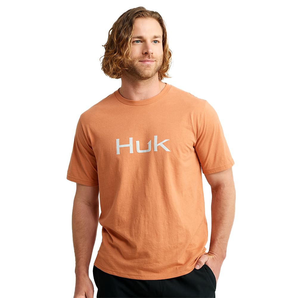 HUK Men's Performance Fishing Logo Tee, Short Sleeve, Quick-Dry