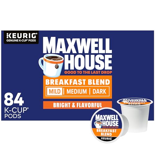 Maxwell House Breakfast Blend Mild Roast K-Cup Coffee Pods, 84 ct Box