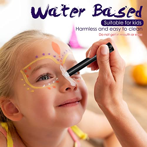 Glow In The Dark Face Paint Crayons Body Painting Under Black Light And Uv Non-Toxic For Halloween Masquerades Easter Festivals Party #TOP6