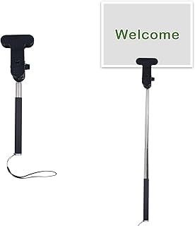 2 PCS Handheld Adjustable Sign Holder, 10.6-39.4'' Stainless Steel Sign Stands Hand Held Poster Holder Billboard Display Airports Pick Up Welcome Sign for Tour Guide Exhibition Ceremonies ( No Signboard)