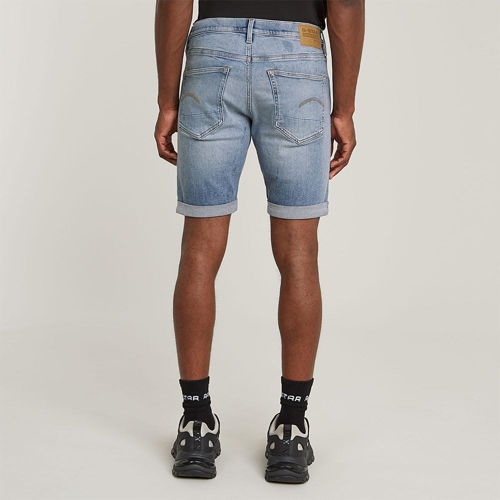 G-STAR Mens 3301 Slim Fit Denim Shorts