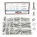192pcs 304 M6 M8 M10 Stainless Steel Hex Head Screws and Nuts Assortment Kit Fasteners Tools Repair Accessories