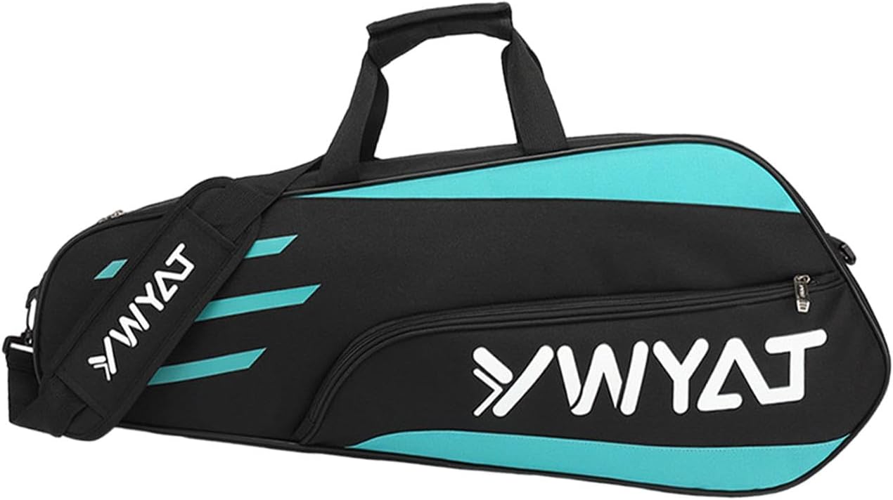 Badminton Racquet Bag Racket Cover Bag Outdoor Sport Bag with Shoulder Strap Tennis Tote for Badminton Squash Racquets, Black Blue
