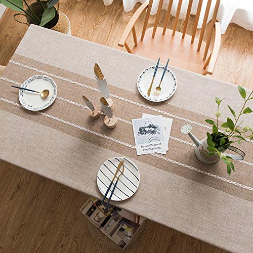 Nappe rayures simples de qualité supérieure couverture décorative moderne marron