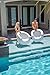 REZVANI FURNITURE STUDIO Tenjam Moon Chair in Pool Lounge Chairs for Sun Shelf Set of Two, Pool Chairs and Lounger for in Pool Tanning Ledge Support up to 12