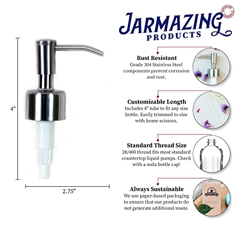 Stainless Steel Soap and Lotion Replacement Pump - One Pack