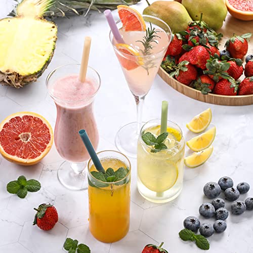 100 Pcs Jumbo Smoothie Straws, Disposable Wide Plastic Drinking Straws, Colorful Plastic Straws For Milkshakes, Smoothies, Boba, Bubble Tea, Ice Coffee - 8.5"L, 0.4" D #TOP6